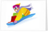 Boy Sledding by Anonymous