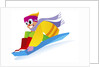 Boy Sledding by Anonymous