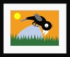 Crow on a rock by Anonymous