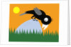 Crow on a rock by Anonymous