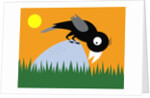 Crow on a rock by Anonymous
