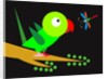 Parrot and dragonfly by Anonymous
