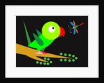Parrot and dragonfly by Anonymous