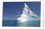 Pointy Blue Iceberg Sculpted by Waves by Anonymous