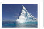 Pointy Blue Iceberg Sculpted by Waves by Anonymous