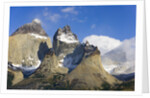 Rugged and Misty Cuernos del Paine Peaks by Anonymous