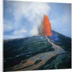 Lava fountain in Pu'u O'o Vent on Kilauea Volcano by Anonymous
