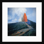 Lava fountain in Pu'u O'o Vent on Kilauea Volcano by Anonymous