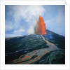 Lava fountain in Pu'u O'o Vent on Kilauea Volcano by Anonymous