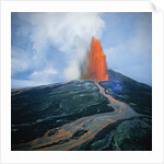 Lava fountain in Pu'u O'o Vent on Kilauea Volcano by Anonymous