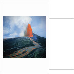 Lava fountain in Pu'u O'o Vent on Kilauea Volcano by Anonymous