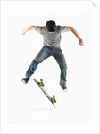 Young Skateboarder Doing Trick by Anonymous
