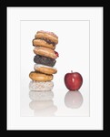 Stack of Donuts and One Apple by Anonymous