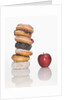 Stack of Donuts and One Apple by Anonymous