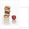 Stack of Donuts and One Apple by Anonymous