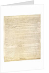 Page Three of the Constitution of the United States by Anonymous