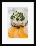 Crab and tropical fruit timbale with endive, melon and orange at The Sugar Mill, Tortola, British Virgin Islands by Anonymous