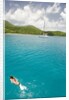 Woman Snorkeling in Hawksnest Bay at St. John Island by Anonymous