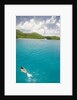 Woman Snorkeling in Hawksnest Bay at St. John Island by Anonymous