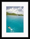 Woman Snorkeling in Hawksnest Bay at St. John Island by Anonymous
