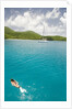 Woman Snorkeling in Hawksnest Bay at St. John Island by Anonymous