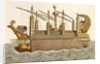 Print of Roman Royal Barge by Anonymous
