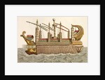 Print of Roman Royal Barge by Anonymous