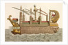 Print of Roman Royal Barge by Anonymous