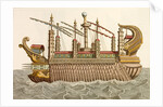 Print of Roman Royal Barge by Anonymous