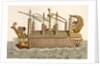 Print of Roman Royal Barge by Anonymous