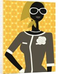 Woman Wearing Scarf and Sunglasses by Anonymous