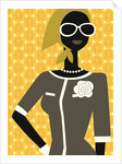 Woman Wearing Scarf and Sunglasses by Anonymous