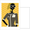 Woman Wearing Scarf and Sunglasses by Anonymous