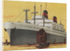 Illustration of Ocean Liner in Asian Port by Anonymous