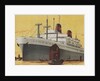 Illustration of Ocean Liner in Asian Port by Anonymous