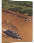 Illustration of Riverboat on Mississippi River by Anonymous