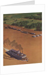 Illustration of Riverboat on Mississippi River by Anonymous
