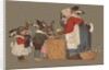 Postcard of Mother Rabbit with Easter Eggs by Anonymous