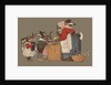 Postcard of Mother Rabbit with Easter Eggs by Anonymous