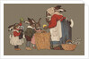 Postcard of Mother Rabbit with Easter Eggs by Anonymous
