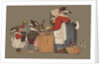 Postcard of Mother Rabbit with Easter Eggs by Anonymous