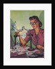 Illustration of Woman Sculpting Glass by Anonymous