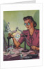 Illustration of Woman Sculpting Glass by Anonymous