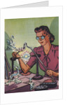 Illustration of Woman Sculpting Glass by Anonymous