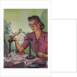 Illustration of Woman Sculpting Glass by Anonymous