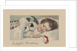 A Joyful Christmas Postcard by Anonymous