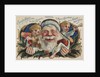 Santa Claus and His Two Children Wishing You a Merry Christmas and a Happy New Year Postcard by Anonymous