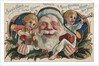 Santa Claus and His Two Children Wishing You a Merry Christmas and a Happy New Year Postcard by Anonymous