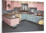 Illustration of Pink and Blue Kitchen by Anonymous