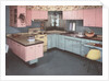 Illustration of Pink and Blue Kitchen by Anonymous